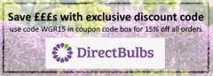 Claim a 15% off discount code with Direct Bulbs when you enter WGR15