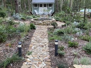 John Mason's back garden improving with mulch.