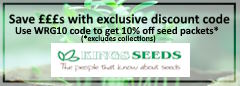 The discount code WRG10 will give listeners 10% off seed packets, excluding collections