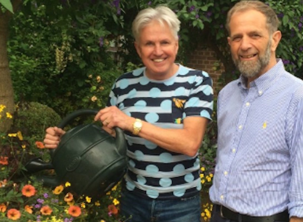 Alan Gray with Ken Crowther at the Old Vicarage gardens in Norfolk.