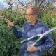 Ken Crowther demonstrates hand cutting ivy and yew hedges