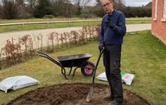 Preparing a rose bed on a new build property