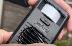 Ultrasonic unit to deter cats and foxes