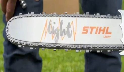 Stihl battery-operated MS 500i toy chainsaw
