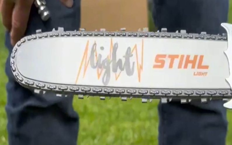 Stihl battery-operated MS 500i toy chainsaw